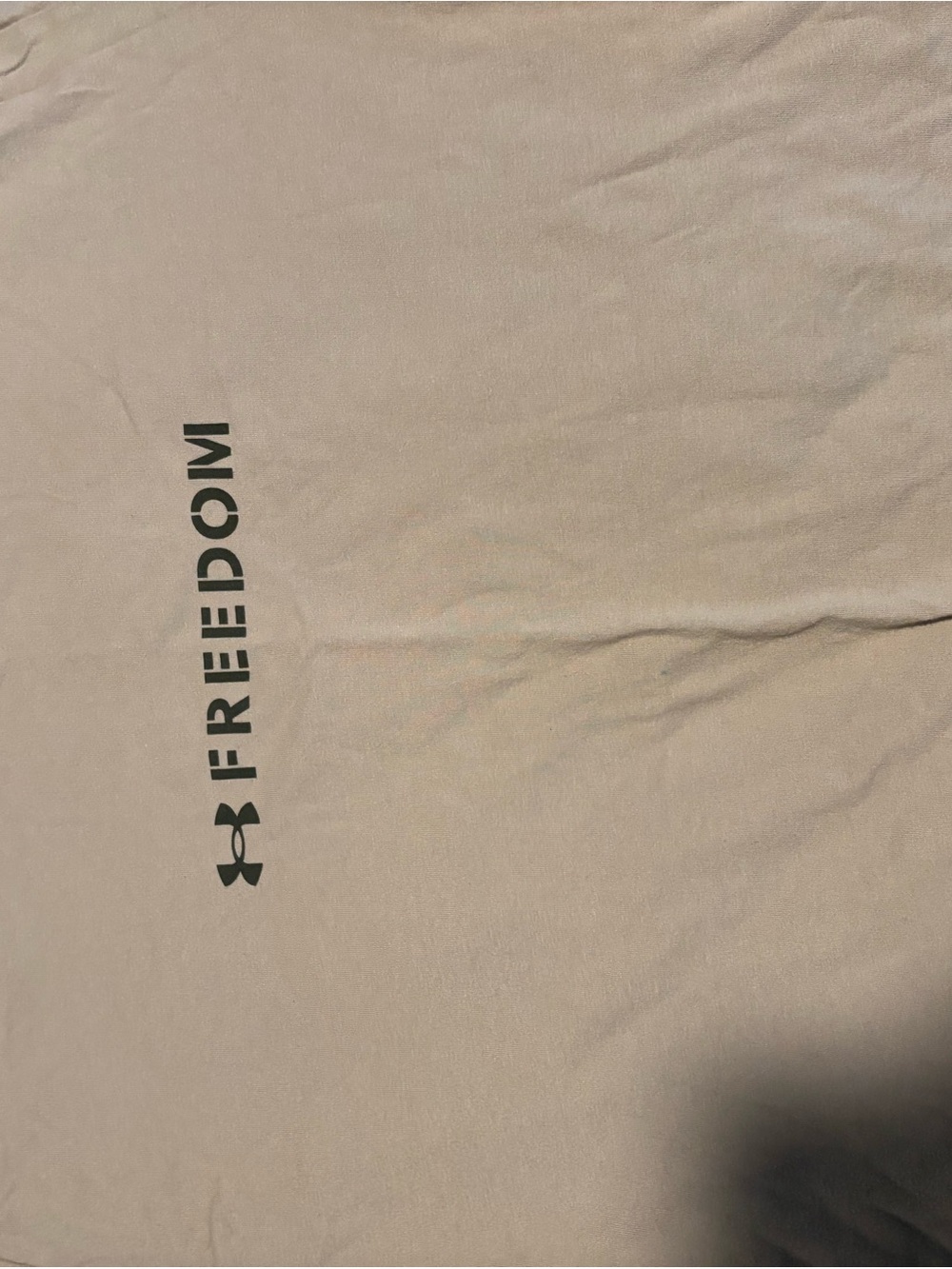 Under Armour Short Sleeve 'FREEDOM' Graphic Tee - Beige with Black Logo